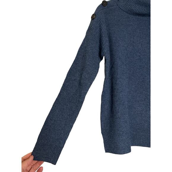 Madewell Blue Turtleneck Sweater - Picture 4 of 9